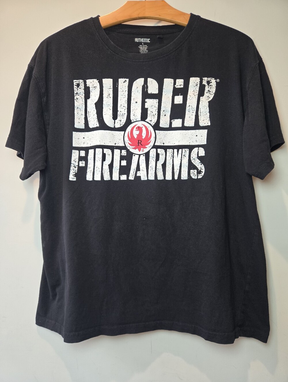 Ruger Firearms Tee Shirt Large Black Cotton Unisex